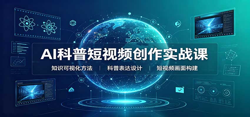 AI科普短视频创作实战课：配套要点文档，文案与视频提示词模板教学-资源后花园