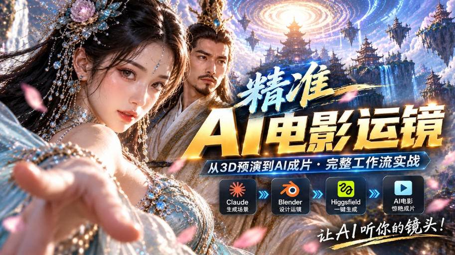 AI视频终于能精准运镜了！Claude+Blender+Higgsfield免费插件实测-资源后花园