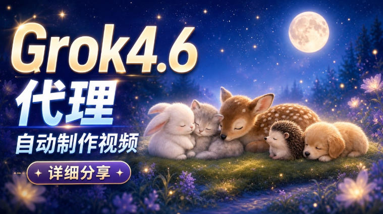 Grok 4.6代理自动制作视频！从提示词到成片全流程详细分享｜AI Agent实操分享-资源后花园