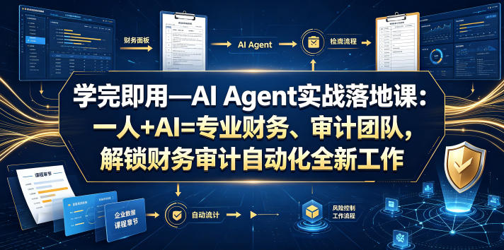 学完即用—AI Agent实战落地课：一人+AI=专业财务、审计团队，解锁财务审计自动化全新工作模式(更新0924)-资源后花园
