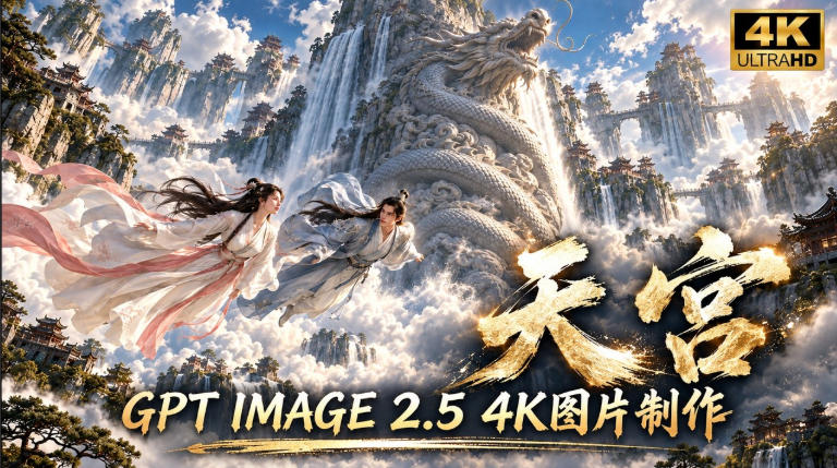 GPT Image 2.5实测！4K到底多清楚？皮肤、手指、修图与天宫场景全面测试-资源后花园