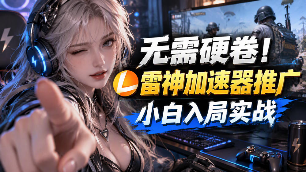 无需硬卷！雷神加速器推广，小白入局实战一天也能几十r-资源后花园