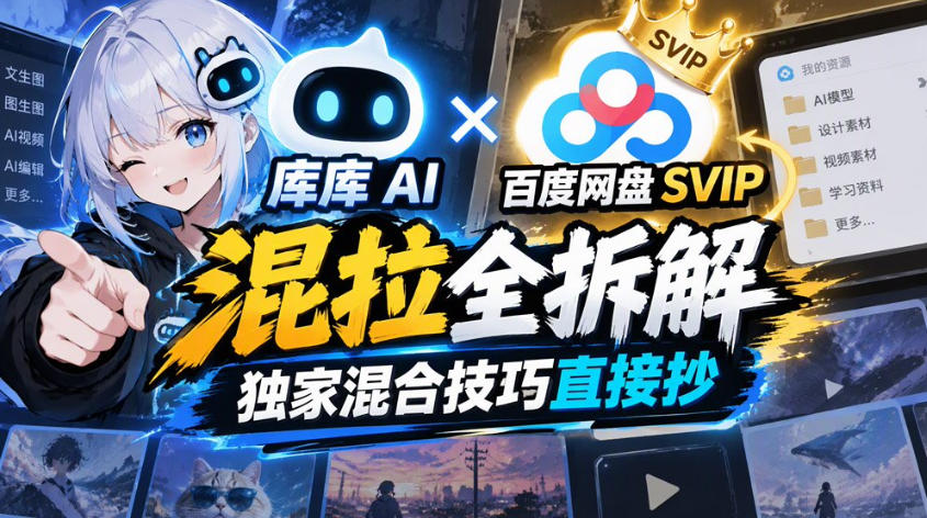 库库AI×百度网盘SVIP混拉全拆解，独家混合技巧直接抄-资源后花园