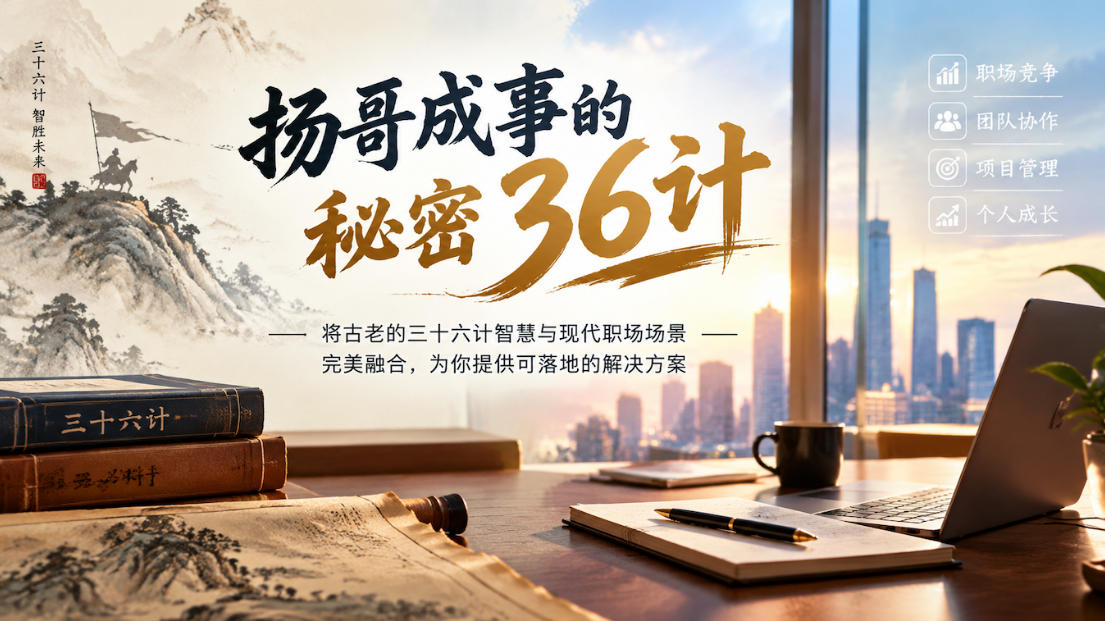 扬哥成事的秘密36计，将古老的三十六计智慧与现代职场场景完美融合，为你提供可落地的解决方案-资源后花园