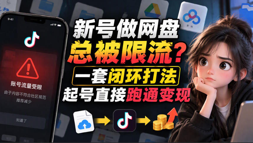 小白新号过限流：别发链先养号，12步SOP直接抄-资源后花园
