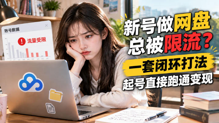网盘拉新SOP：小白新号过限流-资源后花园